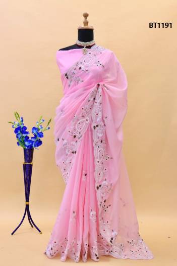 D.NO. BT1191 BY BT EMBROIDERY SAREE WHOLESALER IN INDIA
